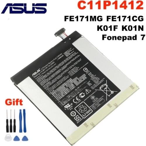 ASUS C11P1412 3910mAh Original Battery For ASUS Fonepad 7 FE171CG FE171MG K01F K01N FE171MG/CG K01F/N Tablet Battery + Tools