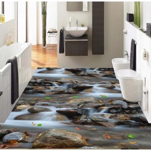 3d floor wallpapers Custom Photo self-adhesive 3D floor liver green liver PVC waterproof floor Home Decoration
