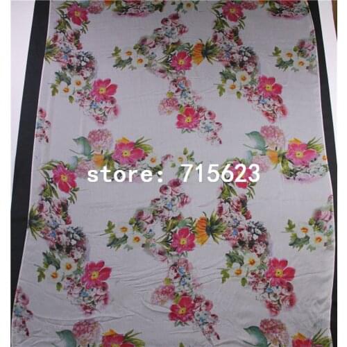 Silk fabric printed silk chiffon fabric for silk dress
