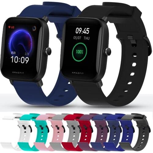 For Huami Amazfit Bip U Pro GTS 2 mini 2e Strap Wristband 20mm Watch Band Bracelet Silicone Watchbands gts2 correa Amazfit Bip