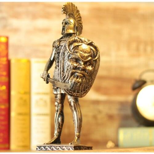 Medieval Samurai Armor Model Retro Rome Armour Warrior Creative Bar Ares Mars Loricae Ornament Restore Sparta Statue figure