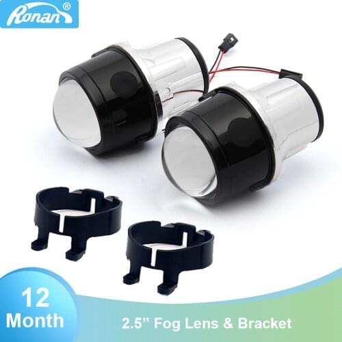 Car styling Fog Light Projector Lens for H8 H9 H11 DIY Full Metal holder Waterproof Front fog Lamp Driving safty