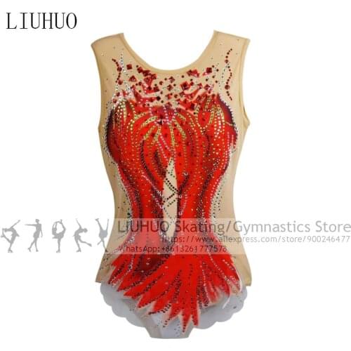 Aerobic Leotards Competition Ice Skating Dress Women Girls Dance Costumes Teens Kids Rhythmic Leotard Artistics Unitards