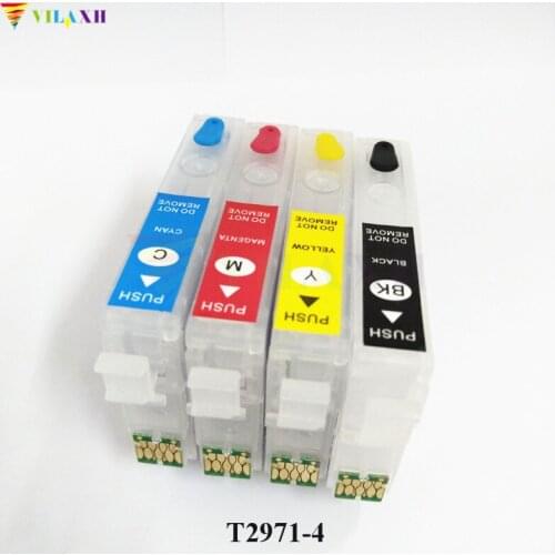 Vilaxh T2971 - T2964 Refillable Ink Cartridge For Epson XP231 XP431 XP241 XP-431 XP-231 XP-241 XP 431 231 With One Time Chip