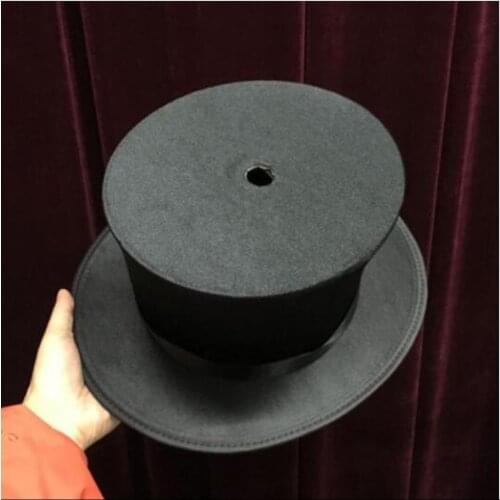 Magicians Top Hat With Hole Magic Tricks Stage Magia Can Used with Cane to Table Base Magie Mentalism Illusion Gimmick Props