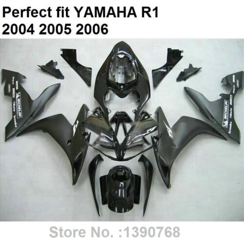 Aftermarket body parts fairings for YAMAHA injection mold YZF R1 04 05 06 matte black fairing kit YZFR1 2004 2005 2006 PQ13