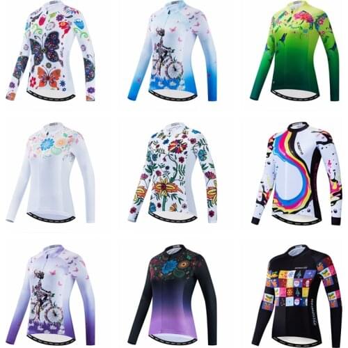 Weimostar Women Cycling Jersey Women Long Sleeve MTB Ladies MTB Biking Clothing Ropa Ciclismo Maillot Bike Jersey Shirts Top