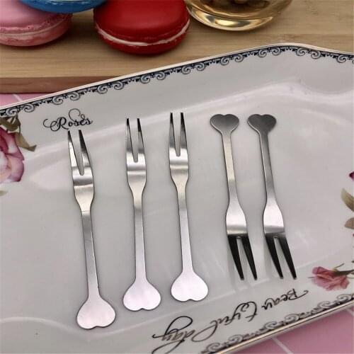 10pcs Restaurant Fruit Fork Luxury Party Mini In Dessert Snail Lovely Steel Fruit Used For Cake In Party