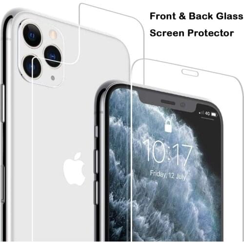 5Pcs/lot Front Back 9H Tempered Glass for iPhone 11 12 mini Pro Max Screen Protector Protective Glass Film