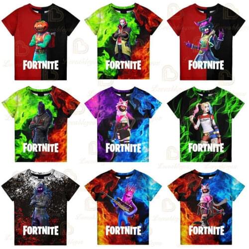 3d Tees Boys Girls Tops Fortnite Kids T-shirt Battle Royale and Shooting Star Game Tshirt Baby Clothes Hero Child Wear