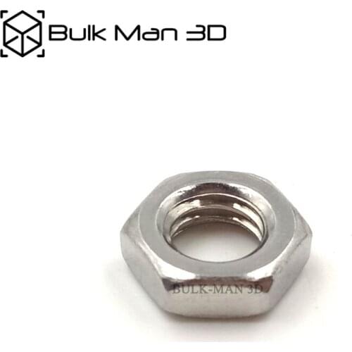 CNC Router/3D Printer Parts M5 304 Alloy Stainless Steel Hexagonal Nut Thin Hex Nuts - 50pcs
