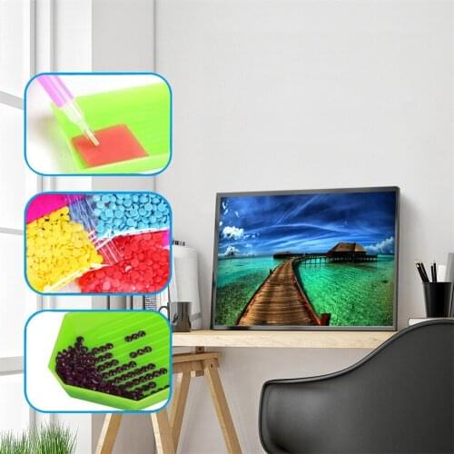 DIY Diamond Embroidery Bridges Landscape 5D Diamond Painting Scenery Cross Stitch Full Mosaic Needlework Home Decor Round Gift