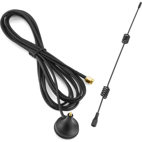 SMA-Male Magnetic Signal Aerial 2.4GHz 3 DBI High Gain Antenna For WiFi Rotuter For Huawei Aerial WiFi Booster Aerial Home Use