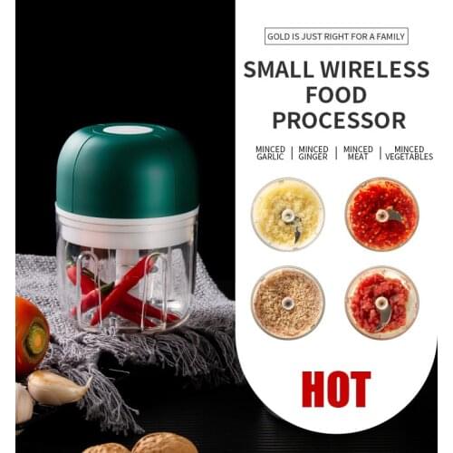 Wireless Electric Garlic Press Household Portable Meshed Garlic Device Mini Meat Grinder Baby Complementary Food Mixer