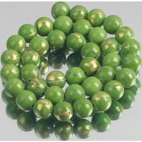 Green Lapis Lazuli Jades Stone Beads Round Loose Spacer Beads For Jewelry Making DIY Bracelet Accessories 4/6/8/10/12mm 15