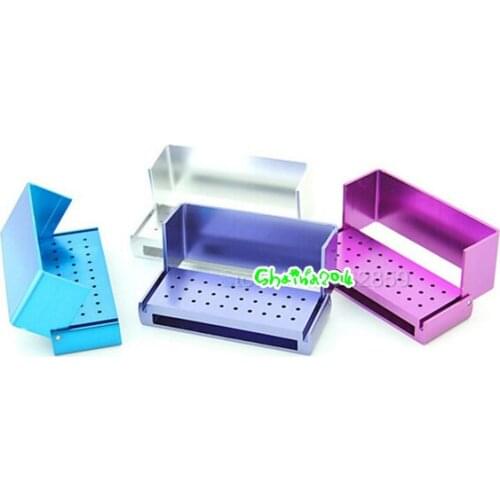 2pcs/Set Dental Burs Holder Dental Lab Equipment High Speed 30 Holes Autoclavable Dental Burs Block Holder