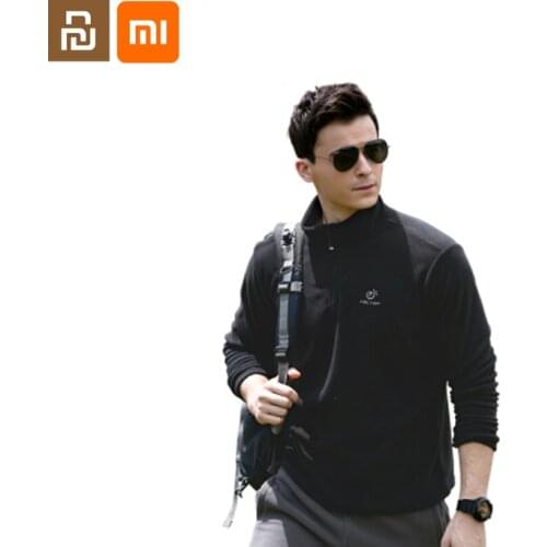 Youpin youpin fleece fleece outdoor thick warm fleece solid color stand collar half cardigan soft fleece