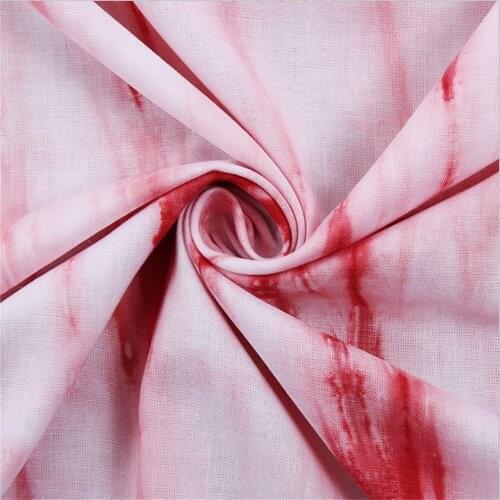 Ramie cotton tie dye cloth 28 ink painting waterfall stripe thin skirt, pants, shoes and hats craft jewelry home textile fabric