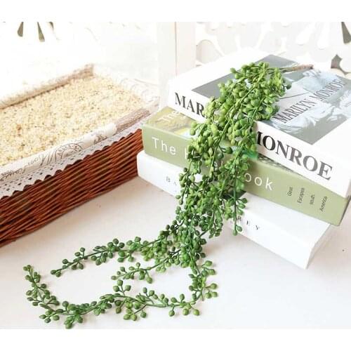 Artificial grass Fake plant Leaves Green Plant vine 1pcs Artificial Plants Green Plastic plant Leaves Garden Home Decoration