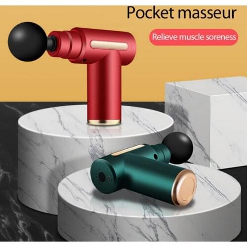 Pocket Massage Gun Electric Body Massager Mini Massage Gun Deep Tissue Neck Muscle Relaxation Pain Relief Electric Massager