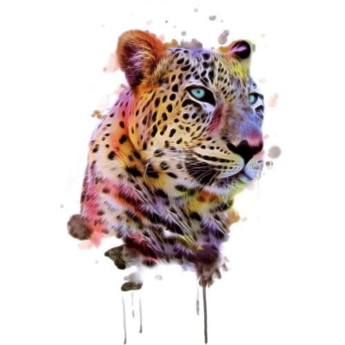 Pretty leopard head Waterproof Temporary Tattoos The Flash Tatuagem Skin Tatoo Maquiagem Tatoos Temporales For Women Fake Tattoo