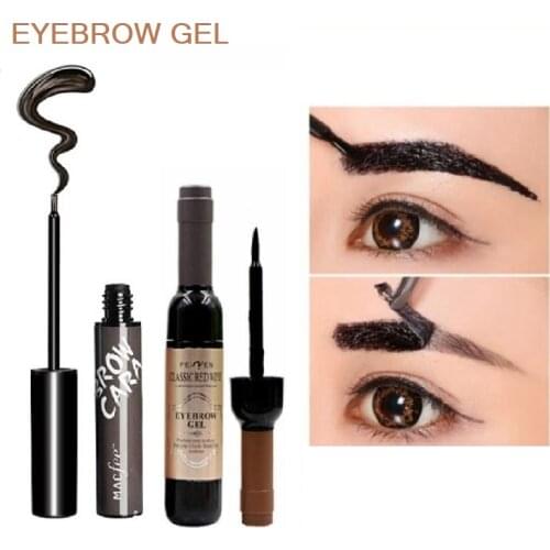 4 Color Eyebrow Tattoo Gel Black Coffee Gray Red Wine Tattoo Brow Gel Tint Peel Off Waterproof Eye Brow Tattoo Dye Eyebrow TSLM1