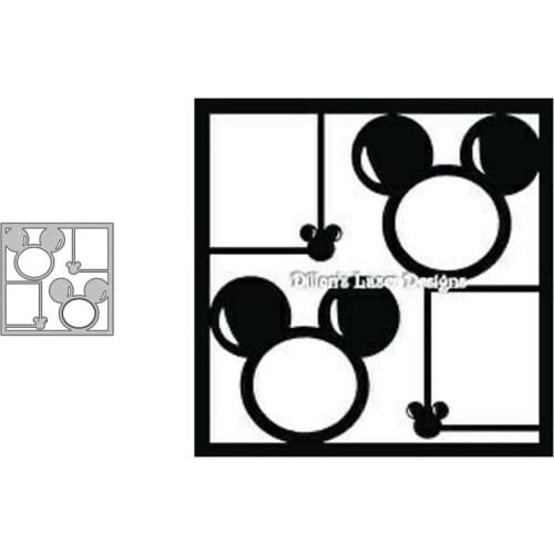 Metal Cutting Dies Head rectangle background card Scrapbooking Stencil Cut Die For DIY Card Crafts Handmade