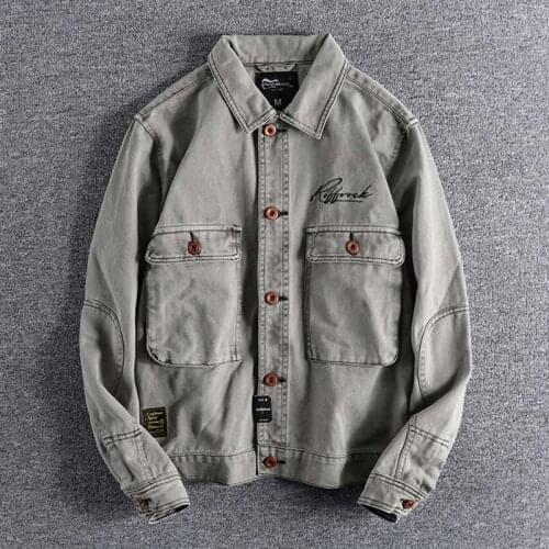 Fashionable cool clothes pocket loose coat autumn winter new style woven casual jacket for men high quality outerwear coat 0377