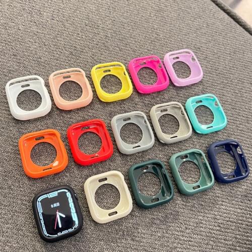 Cover For Apple Watch case 44mm 40mm iWatch case 42mm 38mm Accessorie Silicone bumper Protector Apple watch series 5 4 3 se 6