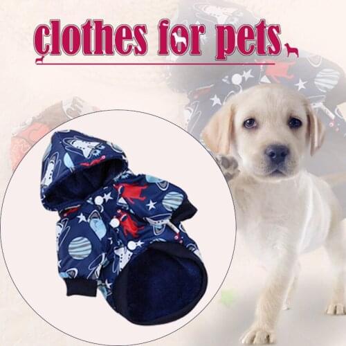 New Pet Clothing Dogs Coats Jacket Autumn Winter Warm Down Cotton Dog Clothes Cartoon Cotton Coat Puppy Hoodied Jacket Outfit