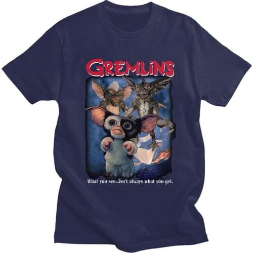 Novelty Gremlins Mogwai T Shirt Men Short Sleeve Cotton T-shirt Graphic 80s Movie Gizmo Monster Tees Graphic Tshirts