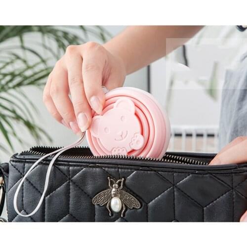 Outdoor Drinking Folding Cup Squeeze Bottles Brushing Mouthwash Travel Retractable Water Cup 200ml Silicone Kitchen Bar Supplies