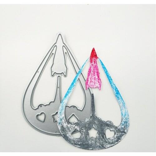 7.6X8CM Water rocket die Cutting dies metal crafts paper die-cutting /DIY embossing Easter Halloween Scrapbooking