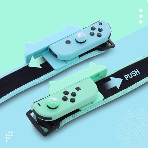 Adjustable Hand Free Kids and Adults Elastic Strap Wristband NS Left / Right Joypad Controllers Grip Holder for Nintendo Switch