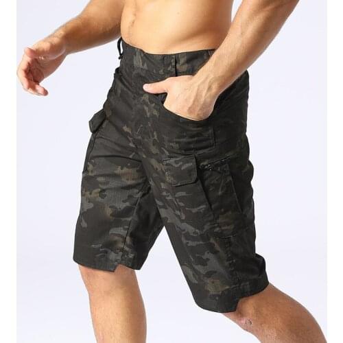 Summer Multi Pocket Tactical Military Shorts Men Waterproof Camouflage Cargo Shorts Casual Loose Cotton Camo Army Shorts 5XL
