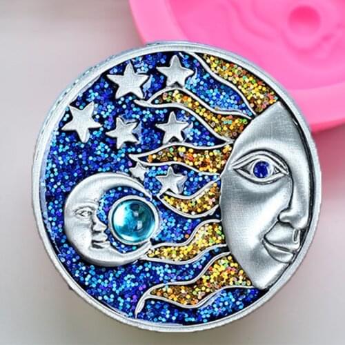 Sun and Moon Handmade Soap Silicone Mold DIY Baking Cake Fondant Decoration Epoxy Mould