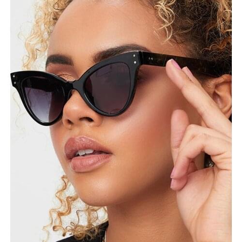 Vintage Cat Eye Sunglasses Women Sexy Retro 2021 Fashion Small Frame Female Sun Glasses Brand Designer Black Female Sunglasses