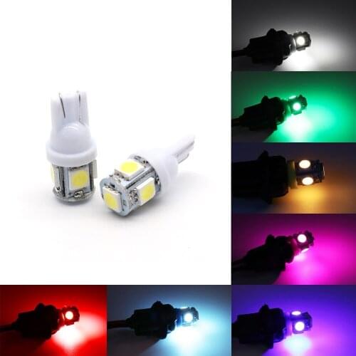 Light bulb W5W 5 light T10 car led lights 5050 5 smd Broad light Vehicle Instrument Sign Lamp
