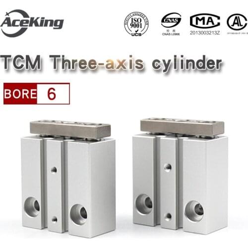 TCM Yadeke type three shaft micro cylinder with guide rod TCL / TCM6x5s / 10s / 15s / 20s-s three rod mini cylinder