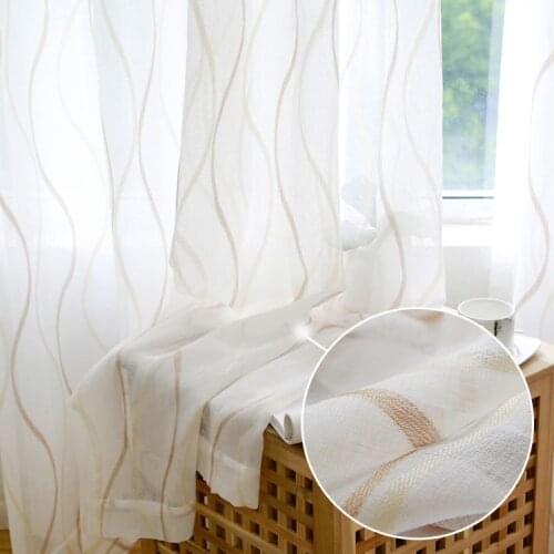 Tulle Waved Curtains For Living room Voile Sheer 3d White Curtain for bedroom Dinning room Ready made Customized