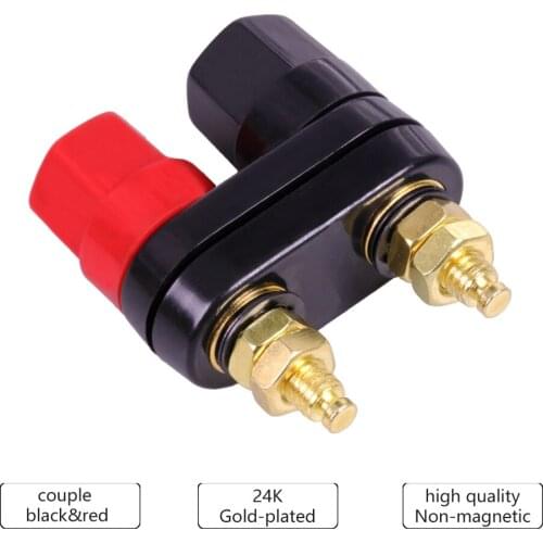 Banana plugs Couple Terminals Red Black Connector Amplifier Terminal Binding Post Banana Speaker Plug Jack
