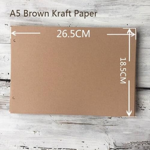 10/20/30pcs High Quality A5 Brown Kraft Paper DIY Handmake Card Making Craft Paper Thick Paperboard Cardboard