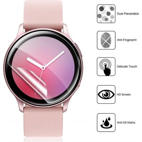 9H 2.5D HD Full Screen Protector film for Samsung Galaxy Watch Active 2 40mm 44mm Soft TPU Screen Protector Cover