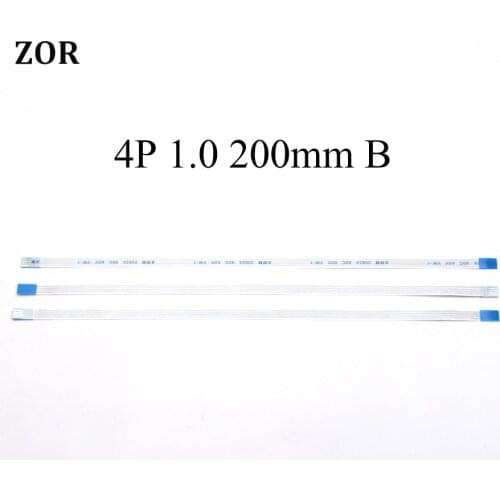 1-3pcs FFC FPC flat line flexible cable 1.0mm pitch 4 pin B Reverse Length 200mm 20cm Ribbon Flex Cable AWM 20624 80C 60V VW-1
