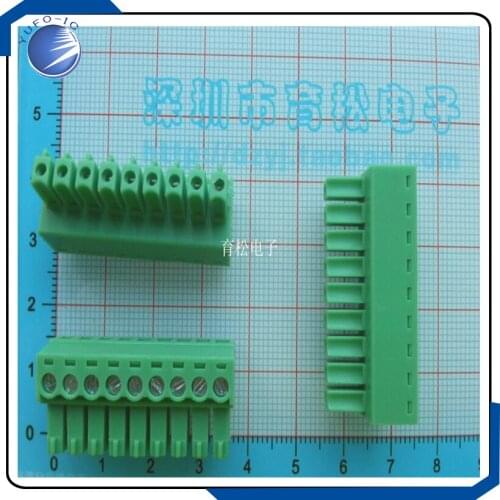 10PCS/LOT KF2EDG3.81 plug 9P 3.81MM 300V8A connector plug terminal 10