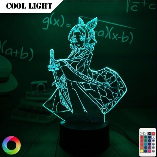 3d Lamp Anime Demon Slayer Kocho Kanae Light for Bedroom Decor Child Kids Birthday Gift Manga Kocho Kanae Lamp Kimetsu No Yaiba