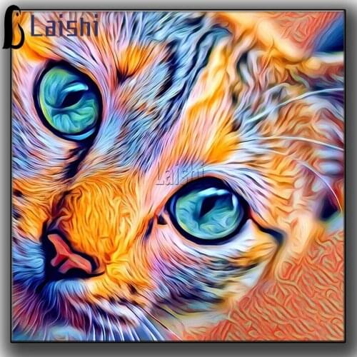 5D DIY Diamond Painting Animal abstract Cat Cross Stitch Full Drill Diamond Embroidery Mosaic Picture of Rhinestones Home Decor