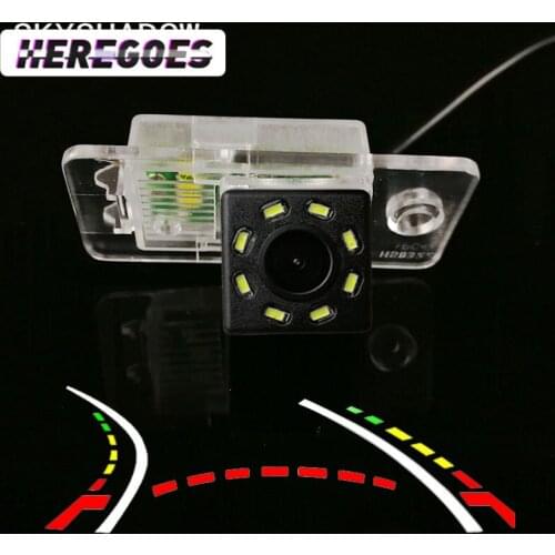 For Audi Q7 A8L S8 A6L A4 Q7 S5 A8L Wireless Car CCD Rear view Camera Fisheye 4 8 12 led dynamic track Night Vision bracket