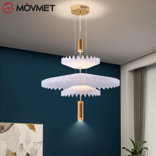 Home LED Modern Pendant Lights Acrylic Chandelier Decorative Lamps Nordic Style of Ceiling For Living Room Indoor