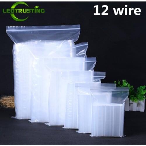 Leotrusting 120micron Eco-friendly Clear PE Plastic Bag Poly Resealable Gift Bag Tourism Clothes Shoes Underwear Waterproof Bag